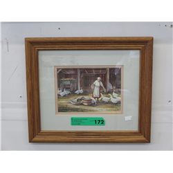 Framed farm scene print "Romance 82"