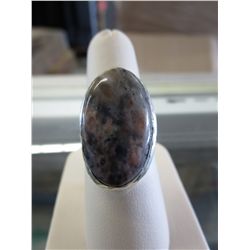 Sodalite Ring, sterling silver setting