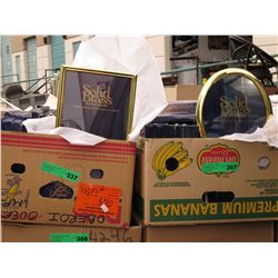 Box of approx. 40 solid brass photo frames