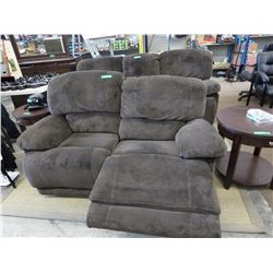 New upholstered reclining sofa and loveseat