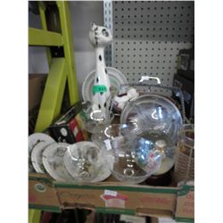 Boxed lot of glassware and decorative items