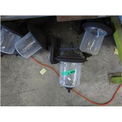 Four outdoor coach lamps