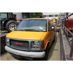 2000 GMC SAVANA, CARGO VAN, YELLOW, VIN # 1GTHG35R5Y1242408