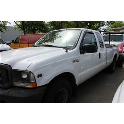 2003 FORD F-250, XL SUPER DUTY, 2 DOOR PU, WHITE VIN # 1FTNX20S93ED72216
