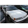 Image 2 : 1989 FORD THUNDERBIRD, WHITE, VIN # 1FABP6246KH203637