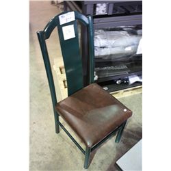 ;LOT OF 67 GREEN FRAME RESTAURANT CHAIRS