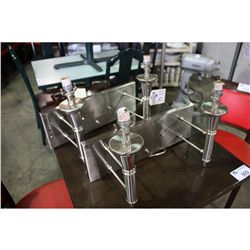 LOT OF TEN DOUBLE WALL SCONCES (NO SHADES)