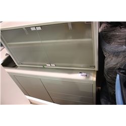 LEFT HAND SINK DENTAL STATION WITH OVERHEAD WALL CABINET