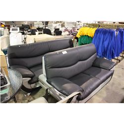 BLACK MODERN COUCH AND LOVE SEAT