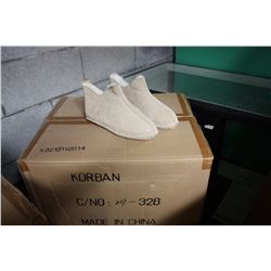 BOX OF SOFT SOLE SAND COLOR SIZE 9 SHOES