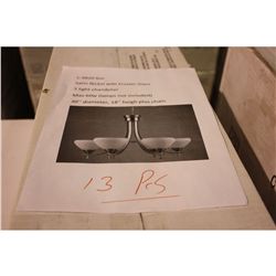 ORTECH MODEL C-9820-6SN 5 LIGHT CHANDELIER