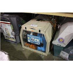 DOG CARRIER AND ASSORTED CONTENTS