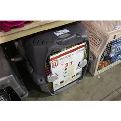 DOG CARRIER AND ASSORTED CONTENTS