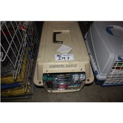 DOG CARRIER AND ASSORTED CONTENTS