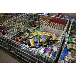 METAL BIN OF BIRD FOOD AND BEDDING (BIN NOT INLCUDED)