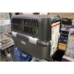 LARGE DOG CARRIER AND ASSORTED PET CONTENTS