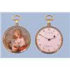 Image 1 : A late 18th century Swiss gold pocket watch, the "jewelled" dialled surround enclosing a white en...