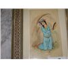 Image 3 : EXQUISITE, VINTAGE HAND PAINTED IVORY PLATE. " YOUNG PERSIAN BEAUTY BEFORE MIRROR" 13T X 10W