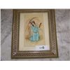 Image 4 : EXQUISITE, VINTAGE HAND PAINTED IVORY PLATE. " YOUNG PERSIAN BEAUTY BEFORE MIRROR" 13T X 10W