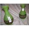 Image 1 : (2X$)MATCHING  HAND BLOWN FINE ART GLASS & BRONZE VASES