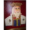 Image 1 : WILLIAM THE DUTCH MASTER" VERDULT ORIGINAL PAINTING ON CANVAS "BEJEWELED KING" 52T X 43W