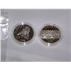 Image 1 : (2X$) U.S "PROOF" SILVER DOLLARS 1995 CIVIL WAR, 2007 DESEGREGATION