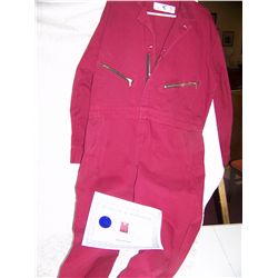THE HUNGER GAMES MOVIE  Original Movie Prop Avenue Chariot Handler Red Jumpsuit Costume