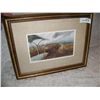 Image 2 : GORGEOUS STEAM ECHOS" ORIGINAL WATERCOLOR BY NATHALIE JOHNSON NORDSTRAND . IMAGE 6T X 10W. FRAMED 10