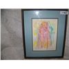 Image 2 : "MICHELLE" CONNIE KING, SIGNED FRAMED ARTIST PROOF FRAMED HAND COLORED LITHOGRAPH