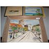 Image 2 : (3) PIECE ASSORTED FINE ART LOT INCLUDING VINTAGE ORIGINAL PAINTING, ALL FRAMED