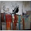Image 1 : " THE AFRICAN QUEEN" ORIGINALMASTERPIECE  MIXED MEDIA PAINTING  ON CANVAS, 40T X 40W