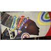 Image 1 : "THE AFRICAN PRINCESS" ORIGINAL MIXED MEDIA PAINTING ON CANVAS 20T X 40W