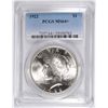 Image 1 : 1922 PEACE SILVER DOLLAR, PCGS MS-64+ BLAST WHITE!!  VERY NICE