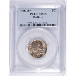 1938-D/S Buffalo Nickel PCGS MS-65 Gem CHERRY