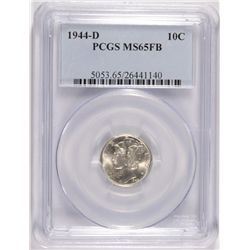 1944-D MERCURY DIME, PCGS MS-65 FB