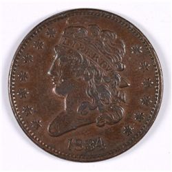 1834 HALF CENT XF-45