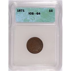 1871 INDIAN HEAD CENT ICG GOOD-4