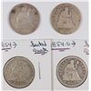 Image 1 : (4) SEATED QUARTERS (53, 54, 54-O, 57)