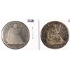 Image 1 : (2) SEATED HALF DOLLARS 54-O, 55-O)