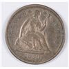 Image 1 : 1850 HALF DIME, AU-58  NICE ORIGINAL
