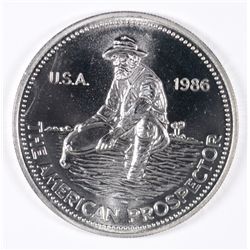 1986 1ozt Silver Engelhard Prospector