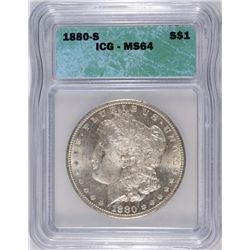 1880-S MORGAN DOLLAR ICG MS-64