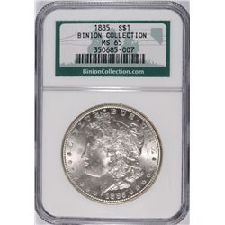 1885 MORGAN DOLLAR NGC MS-65 (BINION)