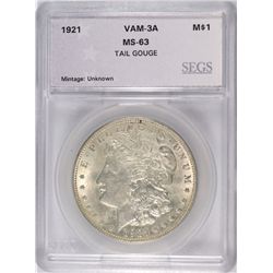 1921 MORGAN DOLLAR SEGS MS-63 (VAM-3A)
