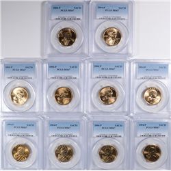 (10) 2004 SACAGEWEA DOLLARS PCGS MS-67