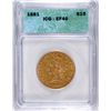 Image 1 : 1881 $10 GOLD LIBERTY ICG EF-40