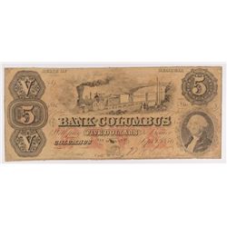 1856 $5 Bank of Columbus, GA