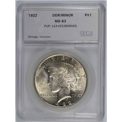 1922 PEACE DOLLAR SEGS MS-63 (DDR)