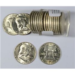 ROLL 1955 FRANKLIN HALF DOLLARS CH BU