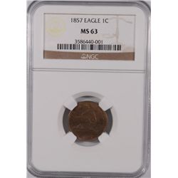 1857 Flying Eagle Cent NGC MS-63